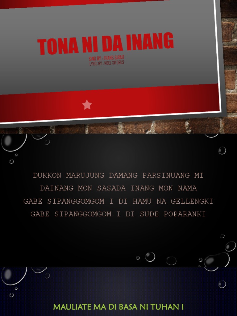Tona Ni Da Inang Lyrics