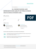 Mathematical Understanding and Representation Ability of Public Junior High School in North Sum...