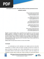 A Educação Musical Em Três Escolas Públicas Do Ceará- Panorama de Uma Realidade Estadual