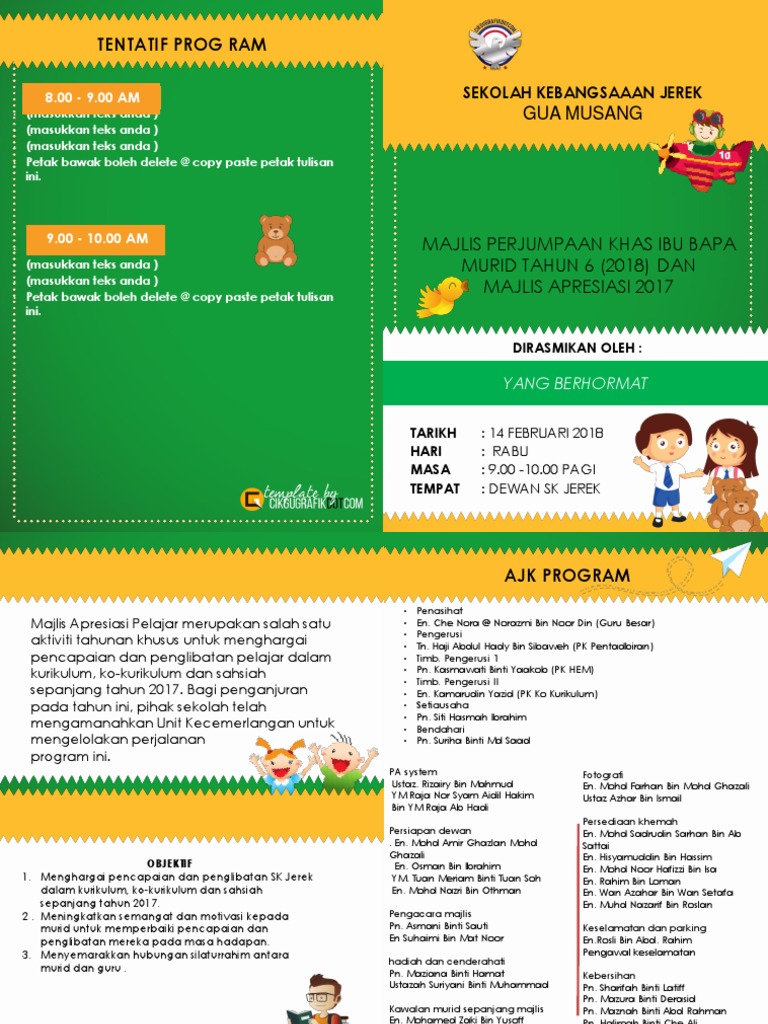 Template Buku Program 1 | PDF