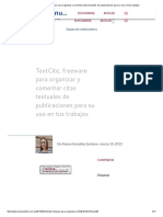 TextCite, Freeware para Organizar y Comentar Citas Textuales de Publicaciones para Su Uso en Tus Trabajos PDF