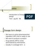Pharmaceutics: Introduction To Dosage Form Design Text - PG 92 - 96