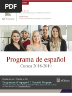 UOttawa - Spanish Program Brochure 2018-2019