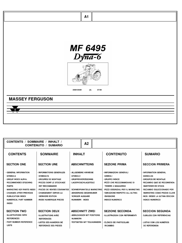 MF 6495 Tractor Technical Manual | PDF | Transmission (Mechanics
