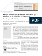 Effect of Different Ratios of Bioplastic To Newspaper Pulp Fibres On The Weight Loss of Bioplastic Pot