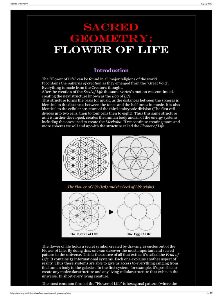 Sacred Geometry (Flower of Life) | PDF | Geometry | Teaching Mathematics, image size:768x1024