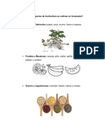 Especies de Horticultura Que Se Cultivan en Venezuela