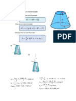 Áreas y Volumen de Un Cono Truncado
