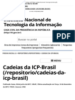 Cadeias Da ICP-Brasil - Instituto Nacional de Tecnologia Da Informação