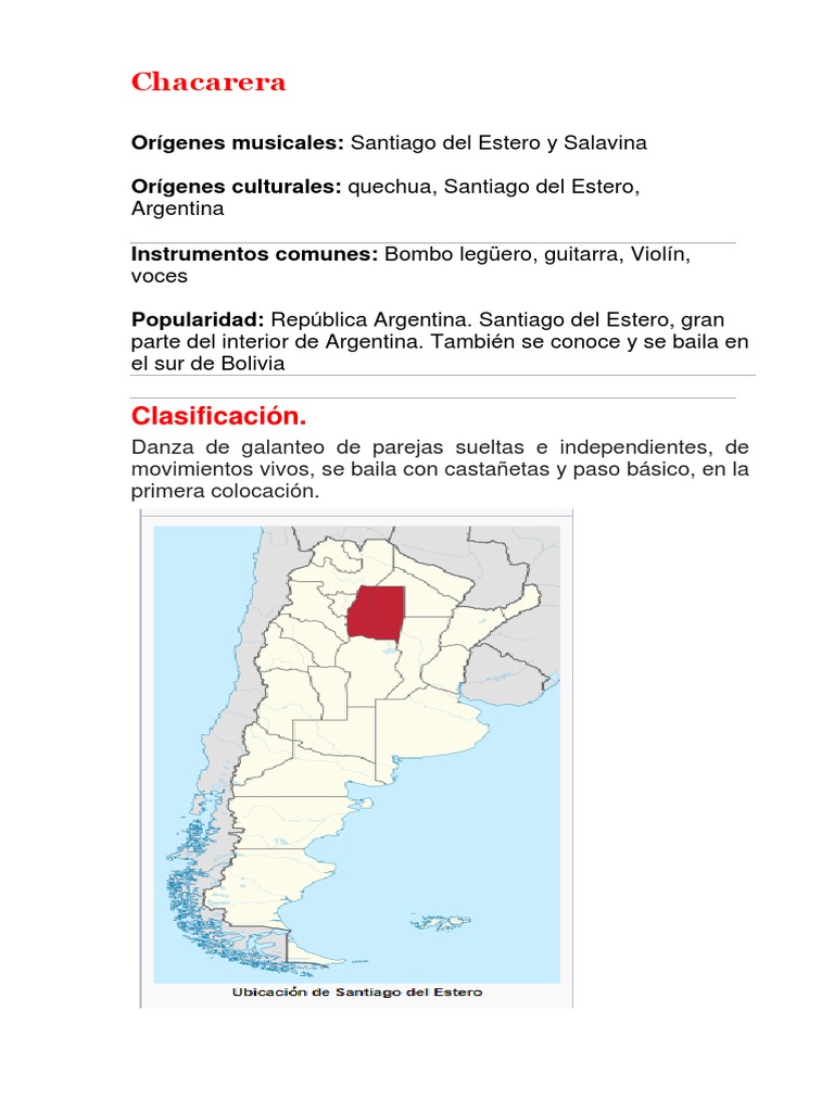 Chacarera | PDF | Bailes | Las artes escénicas