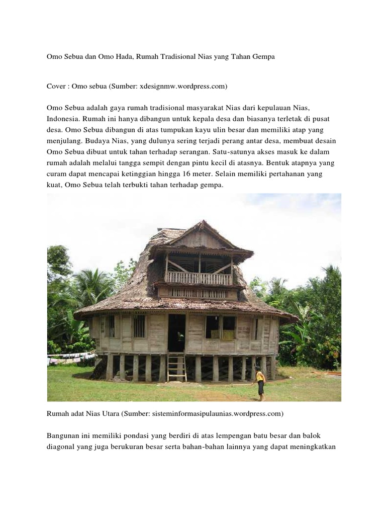 8600 Koleksi Gambar Rumah Adat Nias Utara HD Terbaik