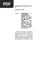 Administrative Order No. 99 - 57 December 27, 1999: Subject: Amendments To