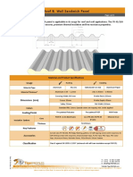 TR 45 150 Roof Wall Sandwich Panel Data Sheet