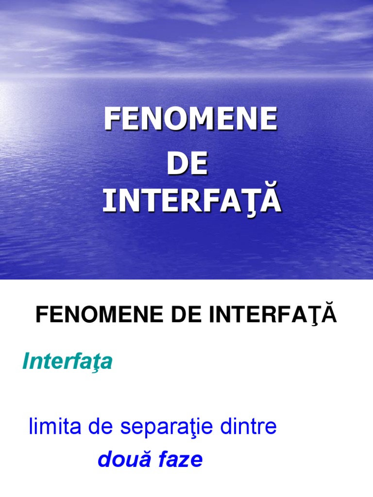 Fenomene de Interfata 2 | PDF