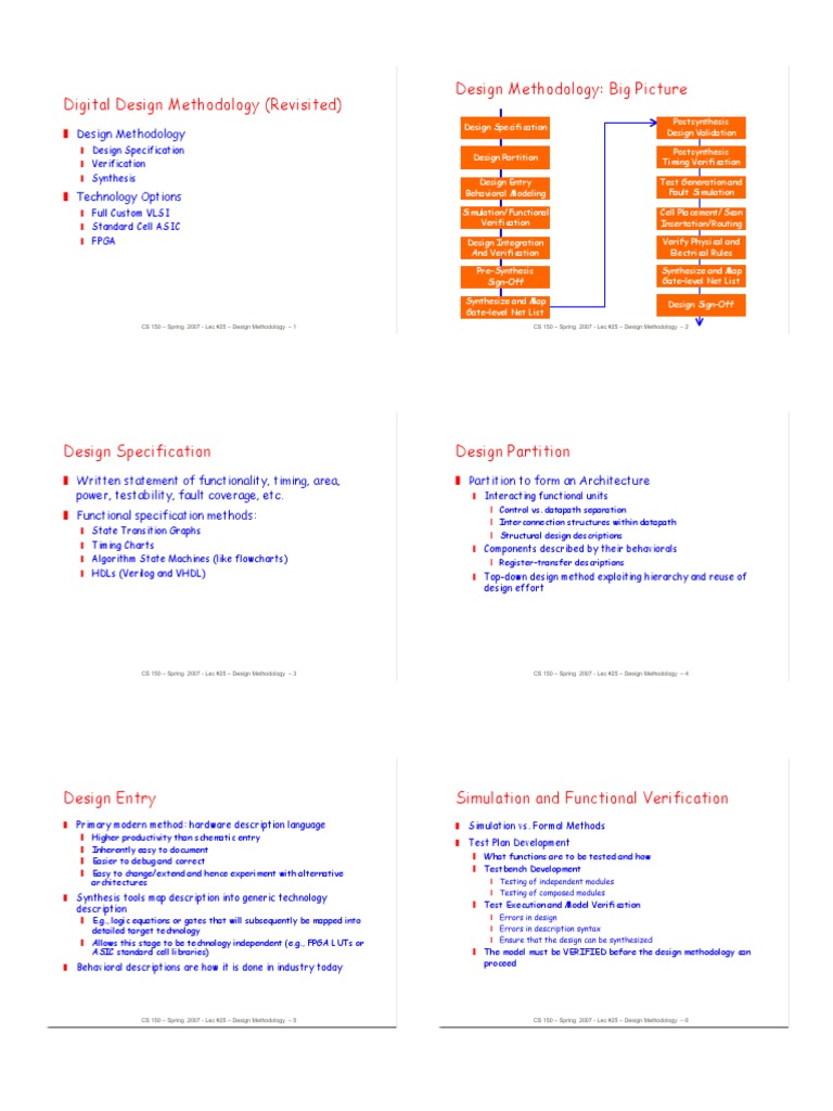 Digital Design Methodology Overview | PDF | Field Programmable Gate ...