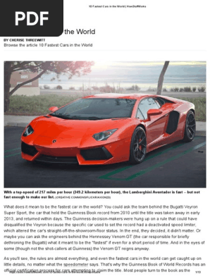 10 Fastest Cars in the World _ HowStuffWorks