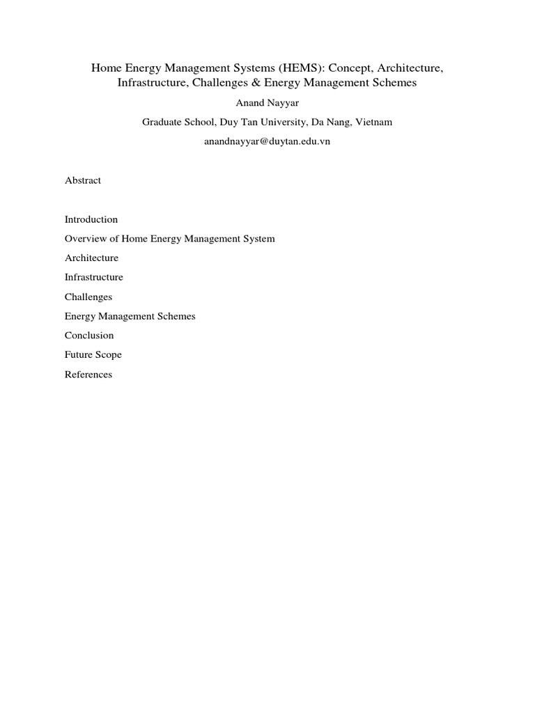 Home Energy Management Systems Overview | PDF | Technology & Engineering