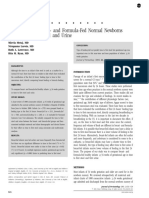 Comparison of Breast - and Formula-Fed Normal Newborns in Time To First Stool and Urine