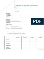 Separa la raíz y desinencia de cada forma verbal.docx