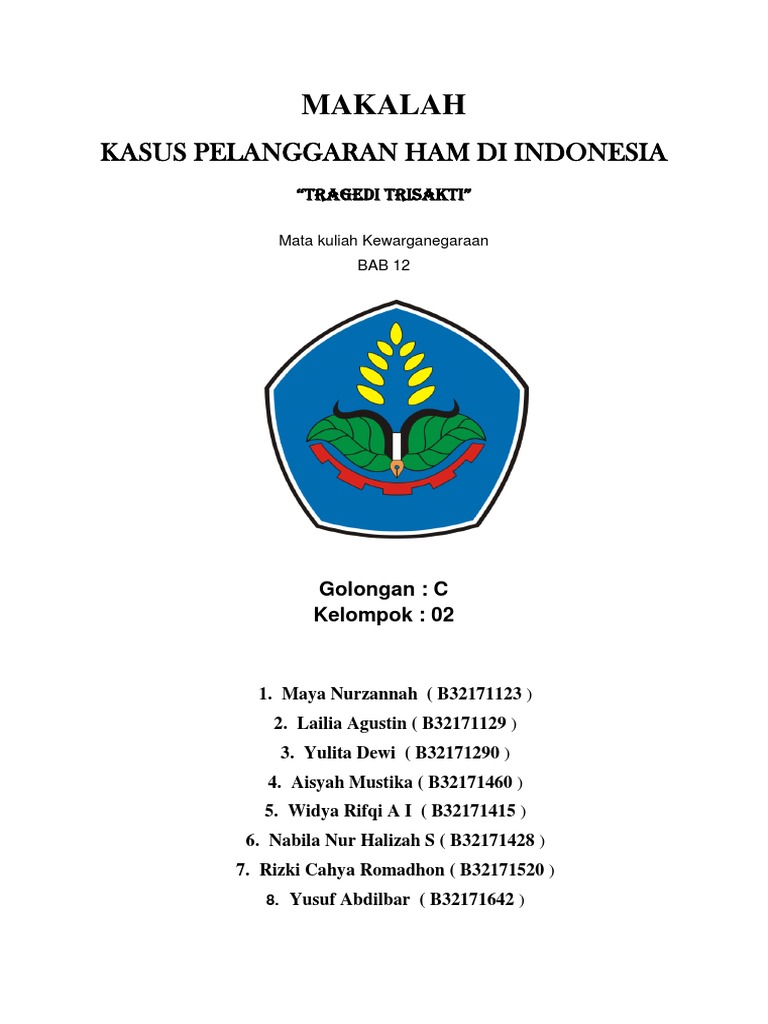 Makalah Kasus Pelanggaran Ham Di Indonesia