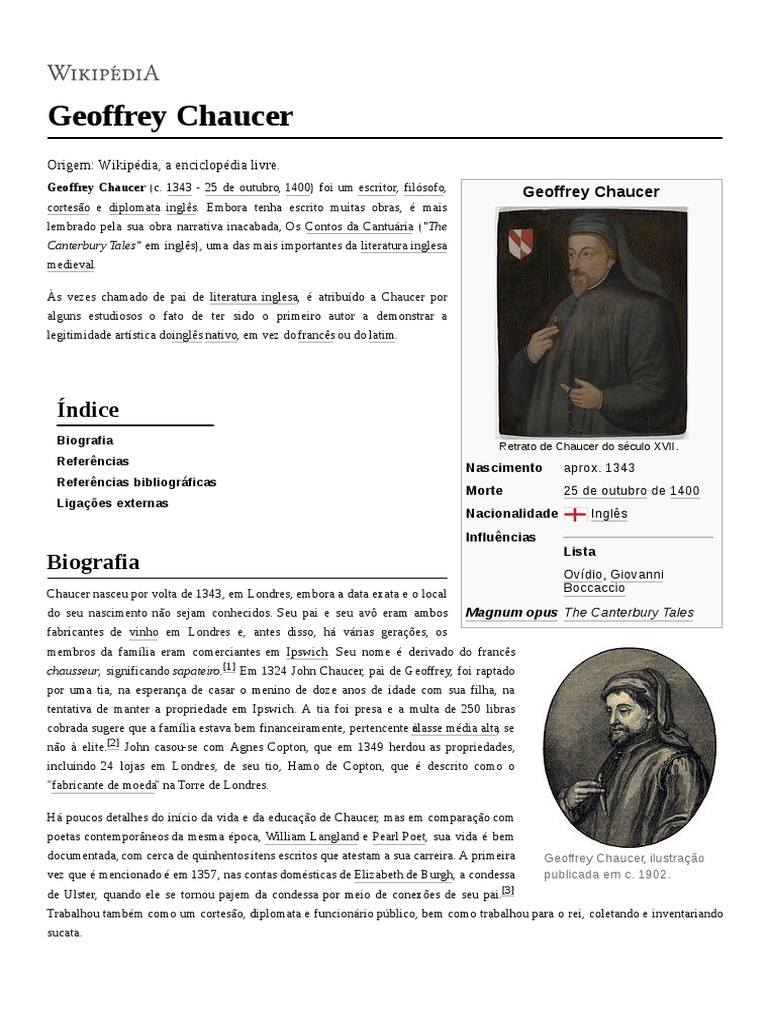 Geoffrey Chaucer, PDF, Geoffrey Chaucer