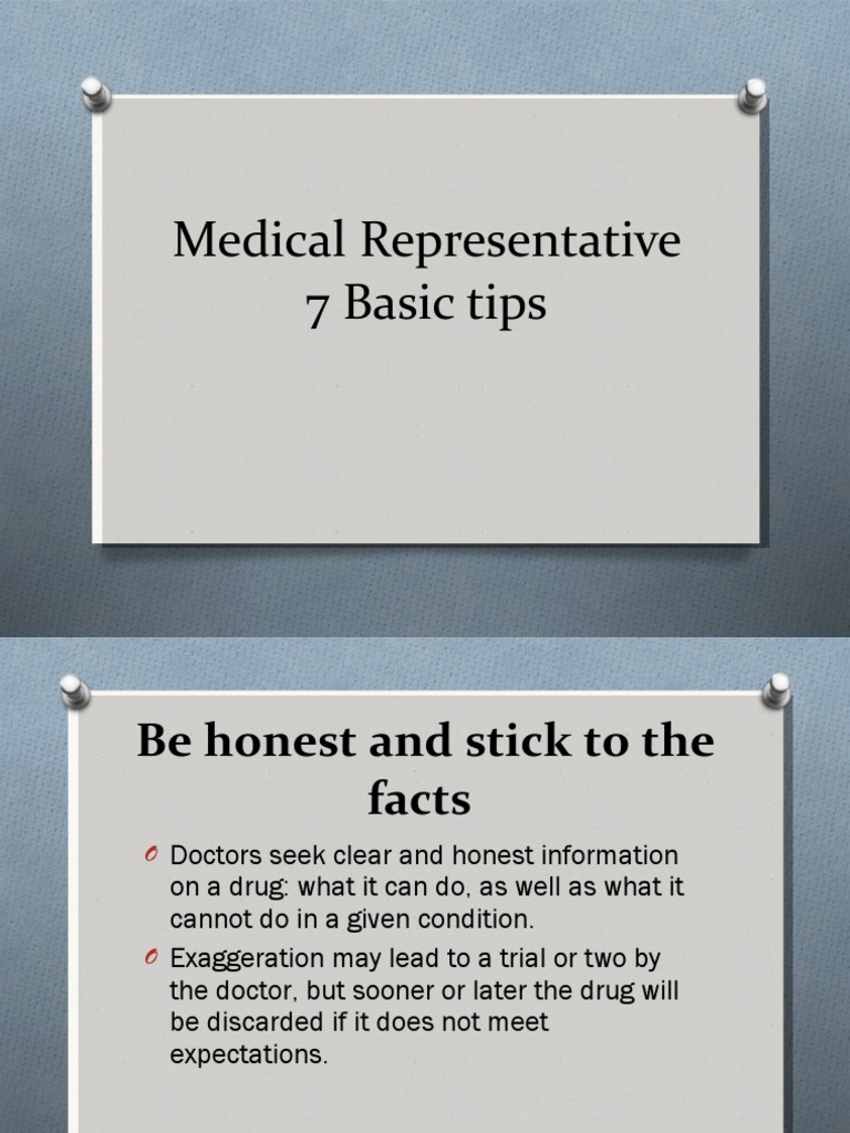 Effective Strategies for Medical Representatives | PDF