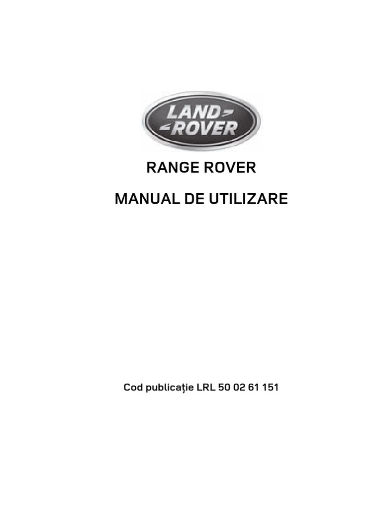 Manual-Range-Rover RO 2015 PDF | PDF