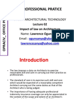 Impact of Law on Architectural Practice