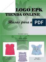 Alexandra Azpúrua - Catálogo EPK, Tienda Online, Blusas para Niña