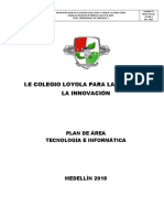 Plan Área Tecnología 2018