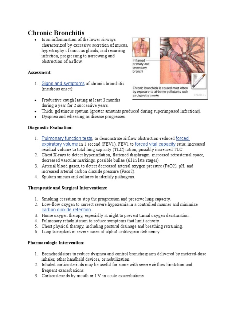 Chronic Bronchitis | PDF | Bronchitis | Chronic Obstructive Pulmonary ...