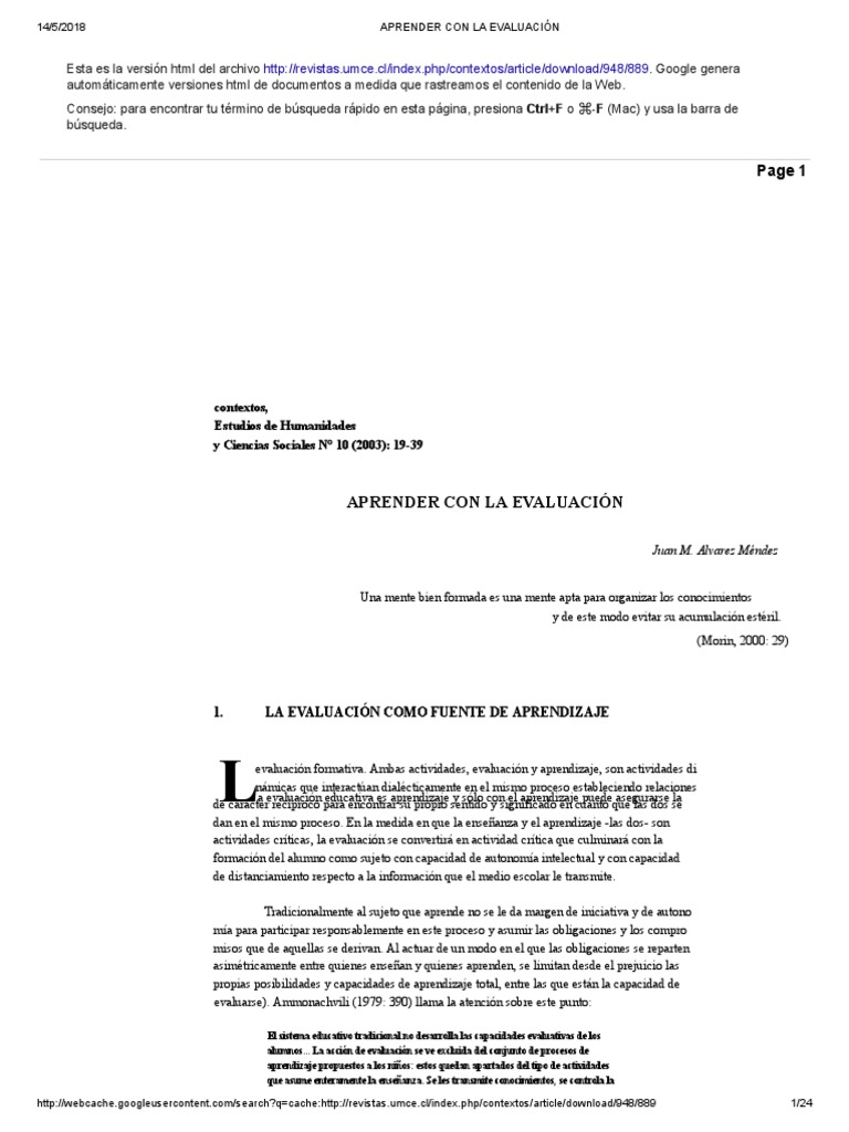 Aprender Con La Evaluación | PDF | Evaluación | Maestros