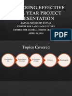 Delivering Effective Final Year Project Presentation PDF
