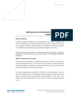 Especificaciones técnicas para depósito de material excedente en zona de DME