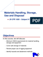 Materials Handling, Storage, Use and Disposal: 29 CFR 1926 - Subpart H