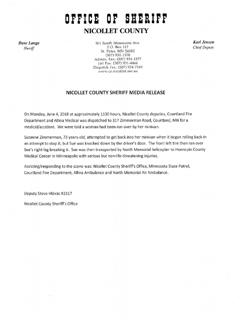 Nicollet County Sheriff Release PDF