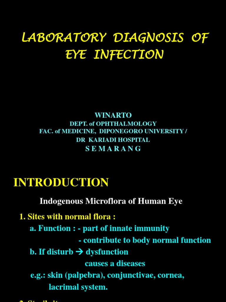 Eye Infection Laboratory Diagnosis Guide | PDF