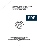 Pedoman Penulisan Tugas Akhir Makalah Seminar Dan Naskah Publikasi 2014