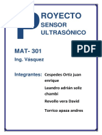 Proyecto Sensor Ultrasonico