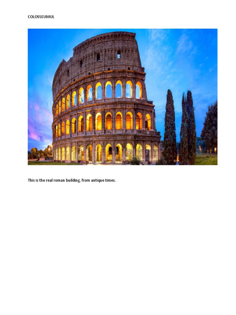Ancient Roman Colosseum | PDF