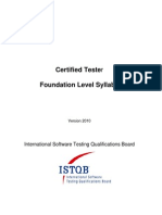 Foundation Software Testing Syllabus 2010