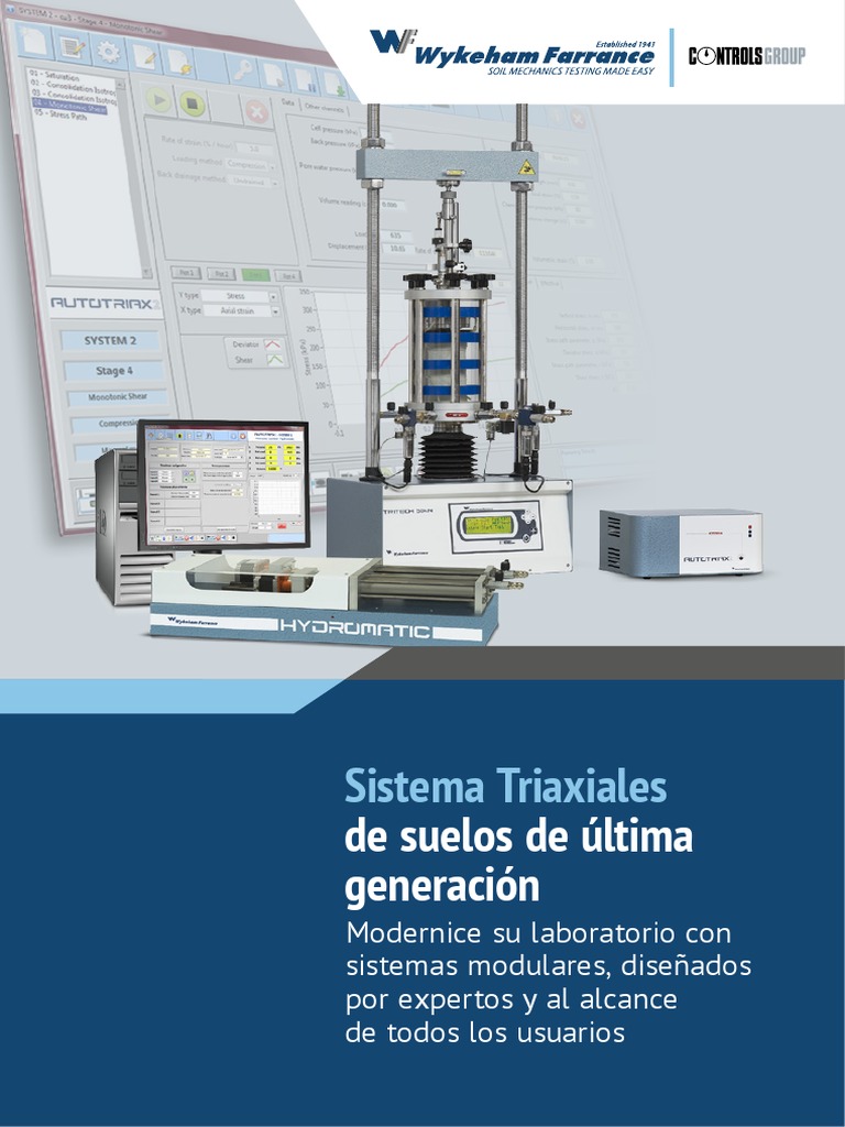 WF Triaxial System Es 170917 Weboff | PDF | Adquisición de datos | Presión
