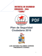 Plan Seguridad Ciudadana - Tarma