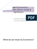 Managerial Economics: Introduction, Nature, Scope & Significance