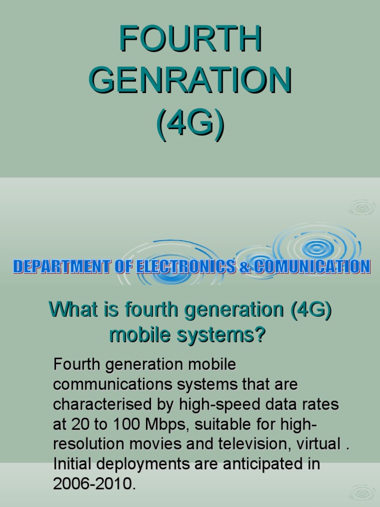 4g PPT by Pankaj Gaur | PDF | 4 G | 3 G