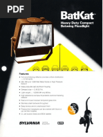 Sylvania BatKat HID Floodlight Series Spec Sheet 2-83