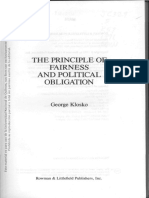 Klosko The Principles of Fairness and Political Obligation