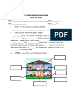 3 Grade English Evaluation Unit 3: The House