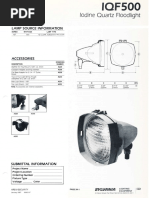 Sylvania IQF500 Floodlight Spec Sheet 1-87