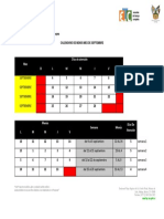 Calendario de Menús Mes de Septiembre